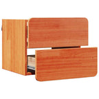 Comodino Marrone cerato 39 x 34 x 33 cm Legno di pino massello