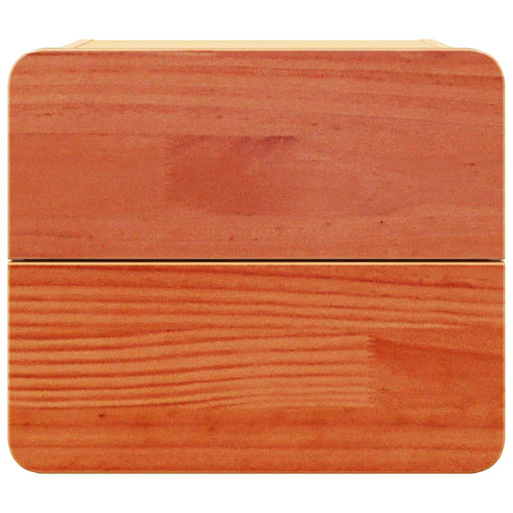 Comodino Marrone cerato 39 x 34 x 33 cm Legno di pino massello