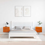 Comodino 2 pcs Marrone 39 x 34 x 33 cm Legno di pino massello