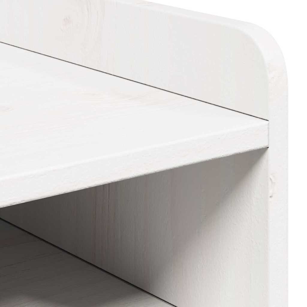 Comodino 2 pcs Bianco 38 x 36 x 29,5 cm Legno di pino massello
