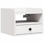 Comodino 2 pcs Bianco 38 x 36 x 29,5 cm Legno di pino massello