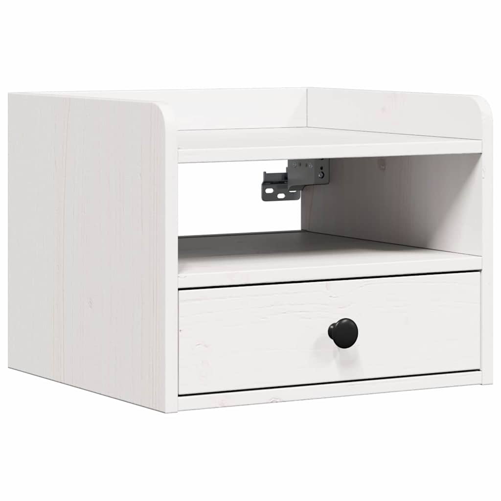 Comodino 2 pcs Bianco 38 x 36 x 29,5 cm Legno di pino massello