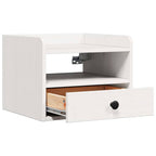 Comodino 2 pcs Bianco 38 x 36 x 29,5 cm Legno di pino massello