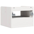Comodino 2 pcs Bianco 38 x 36 x 29,5 cm Legno di pino massello