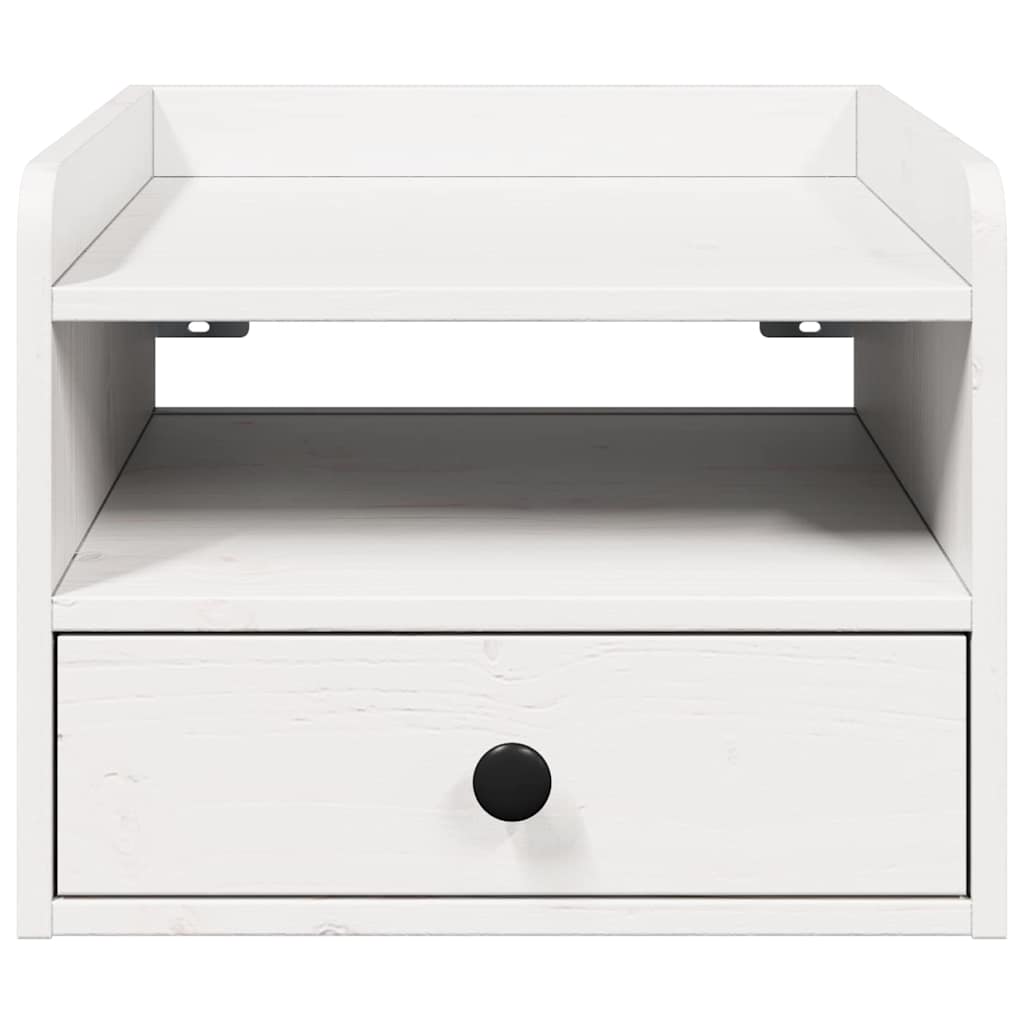 Comodino 2 pcs Bianco 38 x 36 x 29,5 cm Legno di pino massello