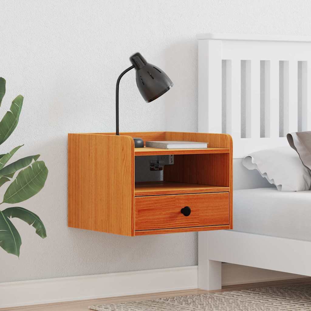 Comodino con cassetto Marrone cerato 38 x 36 x 29,5 cm