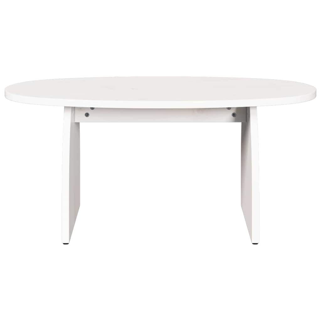 Tavolino da salotto Bianco 80 x 40 x 35 cm Pino massello