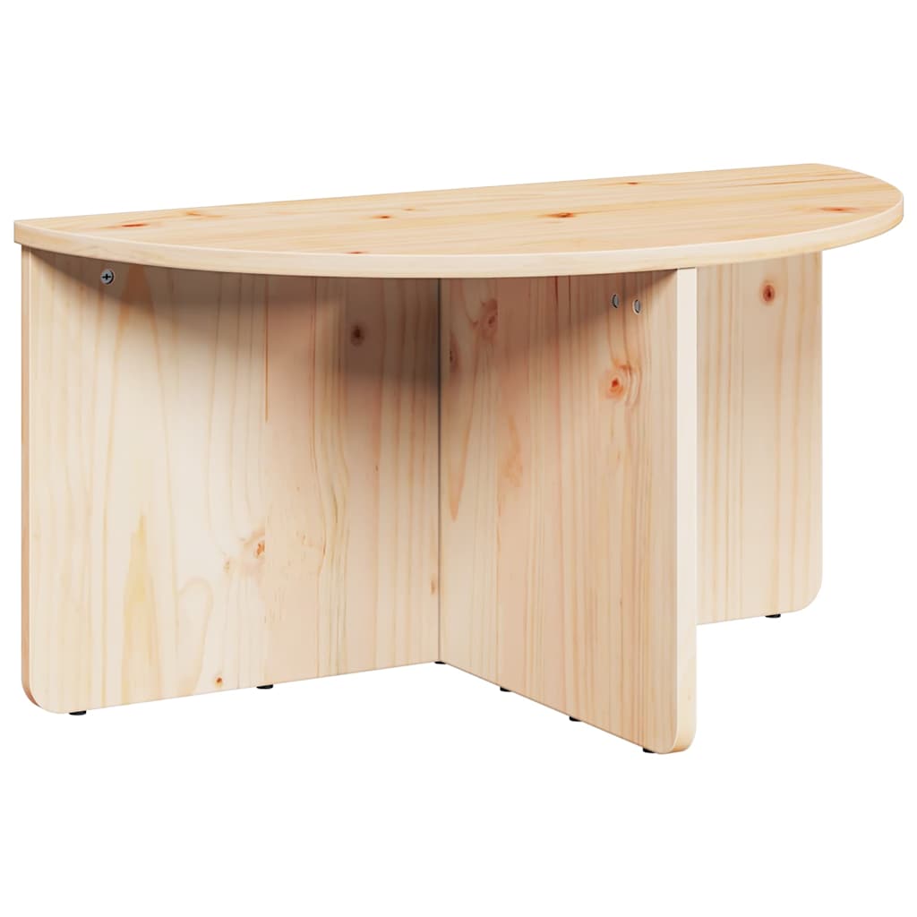 Tavolino da salotto 2 pcs Naturale Legno di pino massello