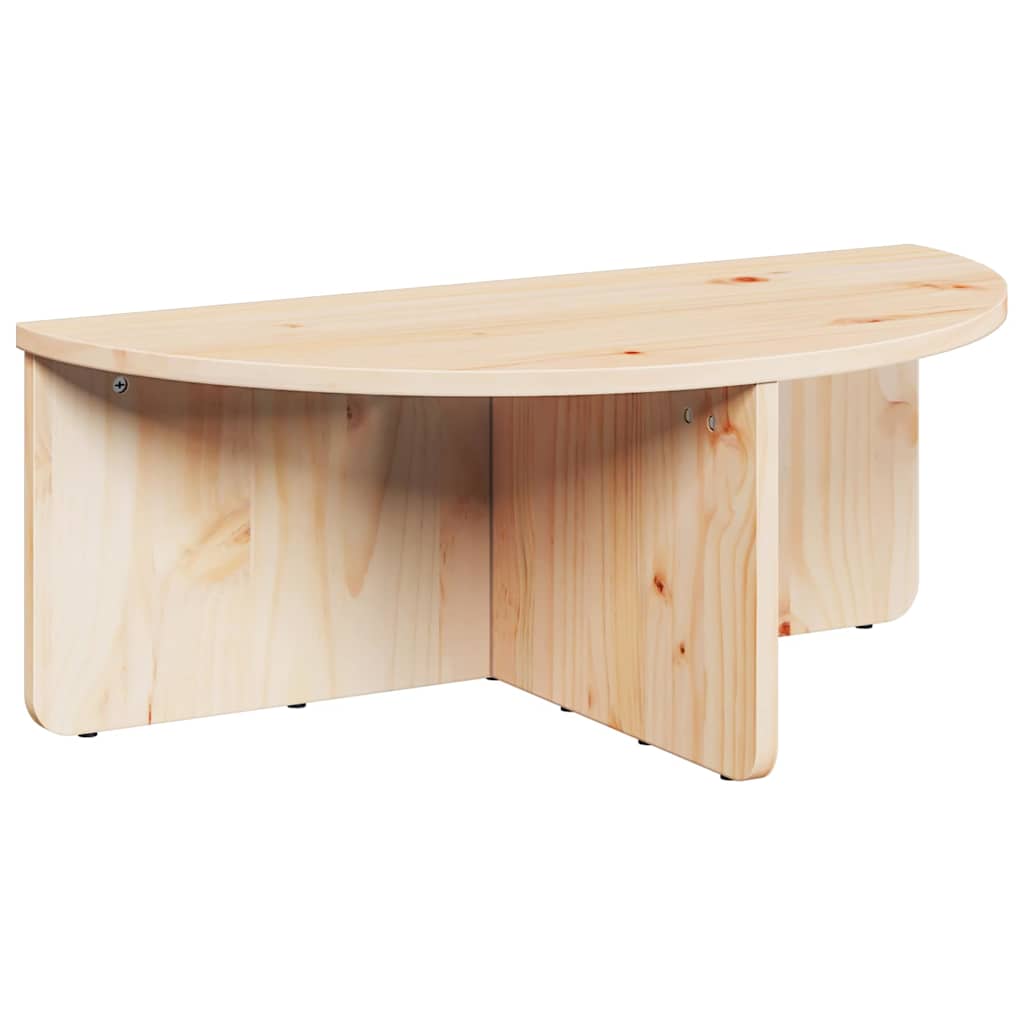 Tavolino da salotto 2 pcs Naturale Legno di pino massello