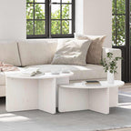 Tavolino da salotto 2 pcs Bianco Legno di pino massello