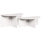 Tavolino da salotto 2 pcs Bianco Legno di pino massello
