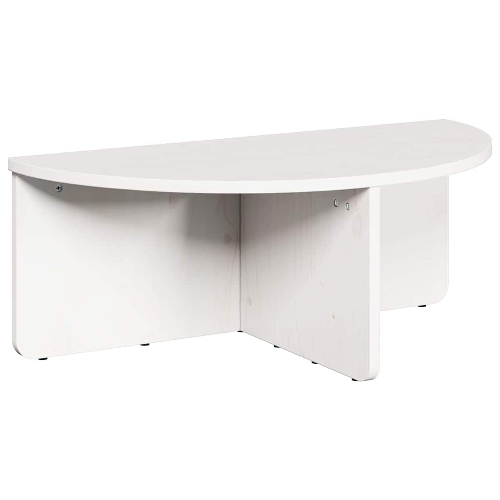 Tavolino da salotto 2 pcs Bianco Legno di pino massello