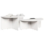 Tavolino da salotto 2 pcs Bianco Legno di pino massello