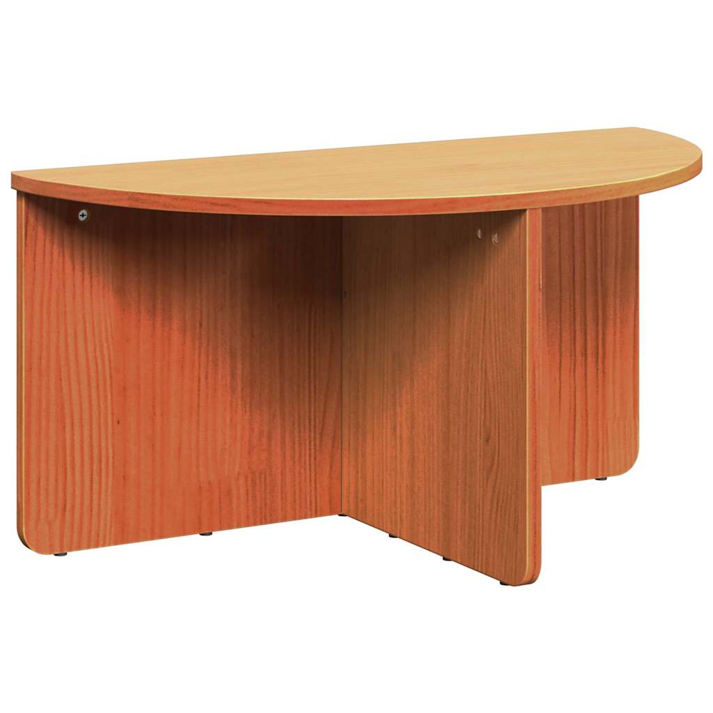 Tavolino da salotto 2 pcs Marrone cerato Legno di pino massello