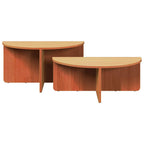 Tavolino da salotto 2 pcs Marrone cerato Legno di pino massello