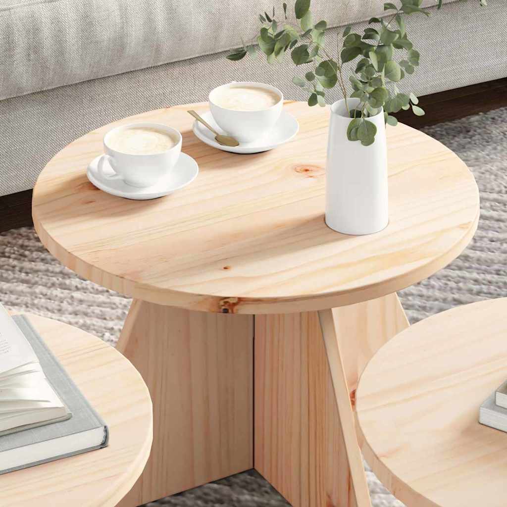 Tavolino da salotto 3 pcs Naturale