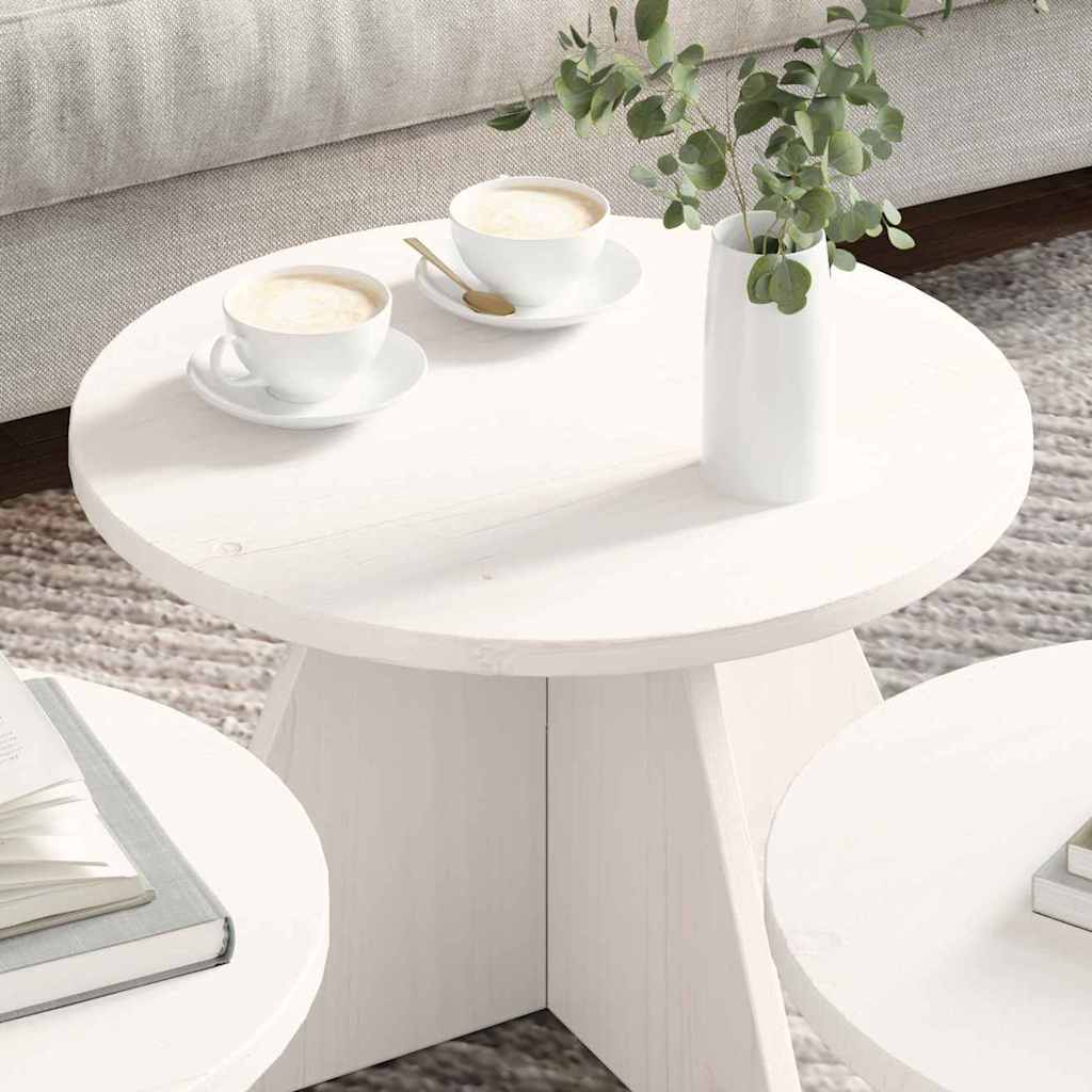 Tavolino da salotto 3 pcs Bianco