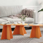 Tavolino da salotto 3 pcs Marrone cerato