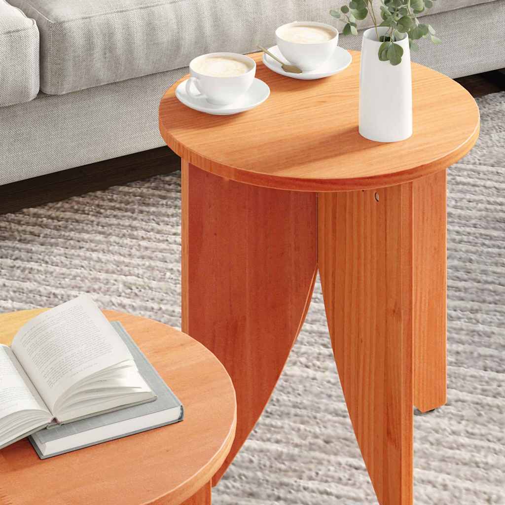 Tavolino da salotto 2 pcs Marrone cerato