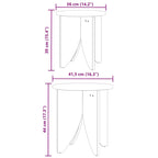Tavolino da salotto 2 pcs Marrone cerato