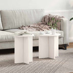 Tavolino da salotto 2 pcs Bianco