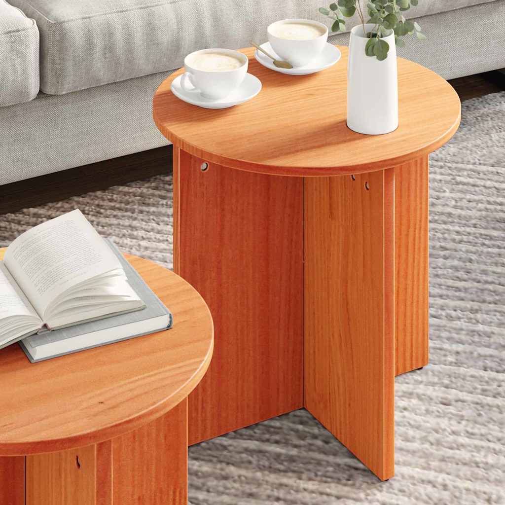 Tavolino da salotto 2 pcs Marrone cerato