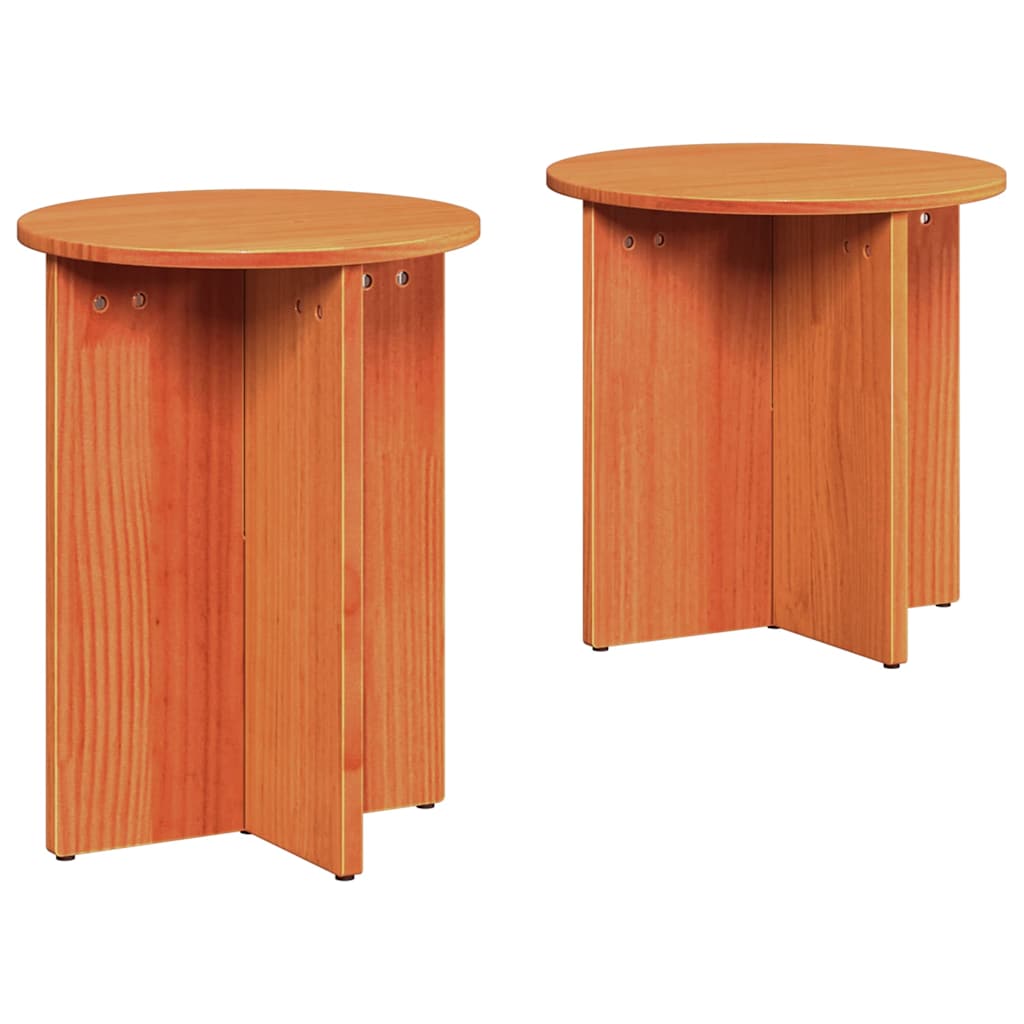 Tavolino da salotto 2 pcs Marrone cerato