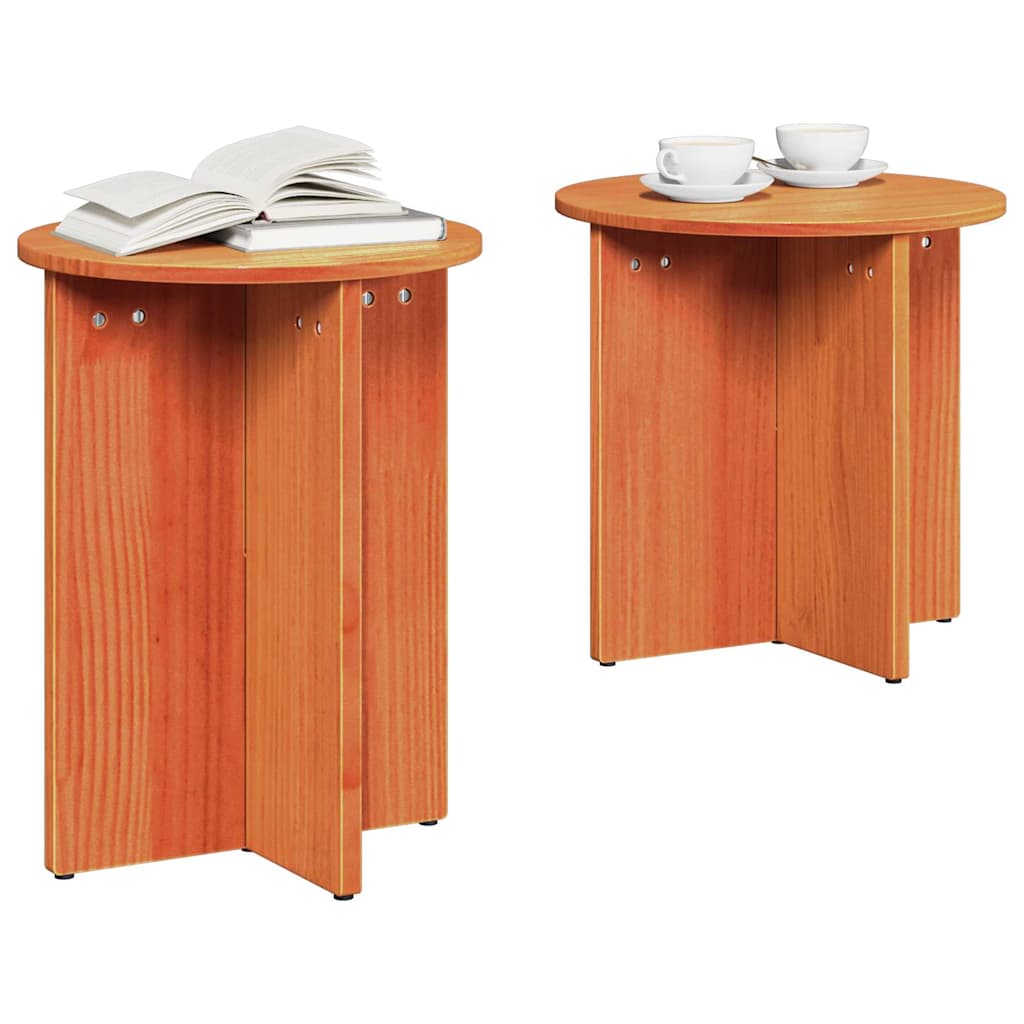 Tavolino da salotto 2 pcs Marrone cerato