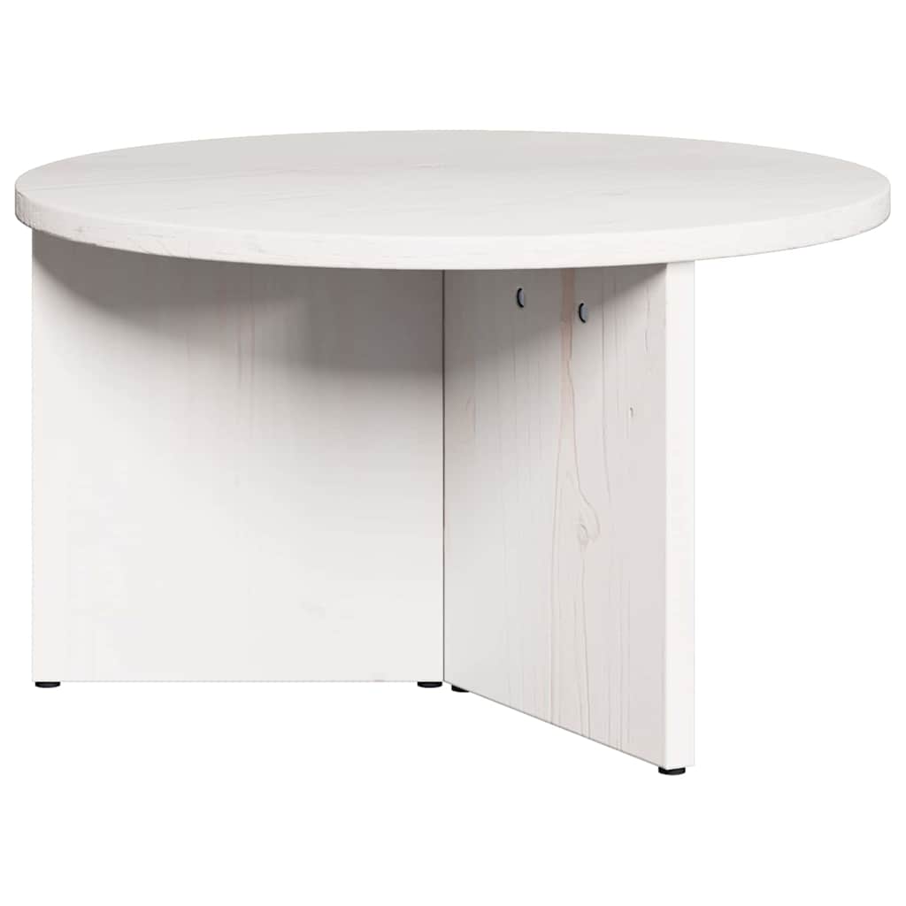 Tavolino da salotto 2 pcs Bianco Legno massello di pino