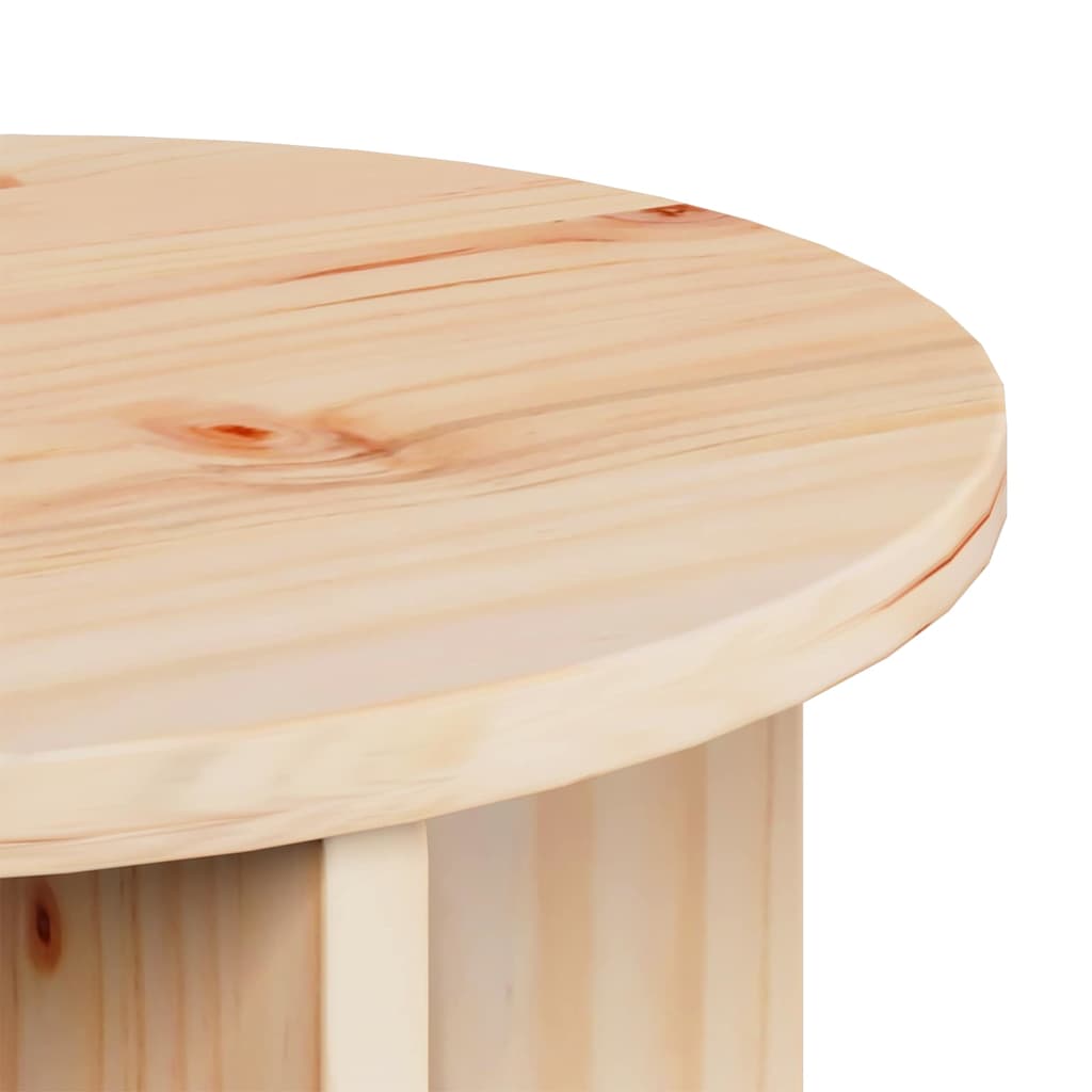 Tavolino da salotto 2 pcs Naturale Legno massello di pino