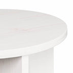 Tavolino da salotto 2 pcs Bianco Legno massello di pino