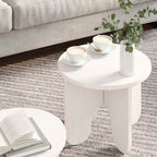 Tavolino da salotto 2 pcs Bianco Legno massello di pino