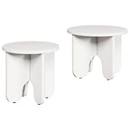 Tavolino da salotto 2 pcs Bianco Legno massello di pino