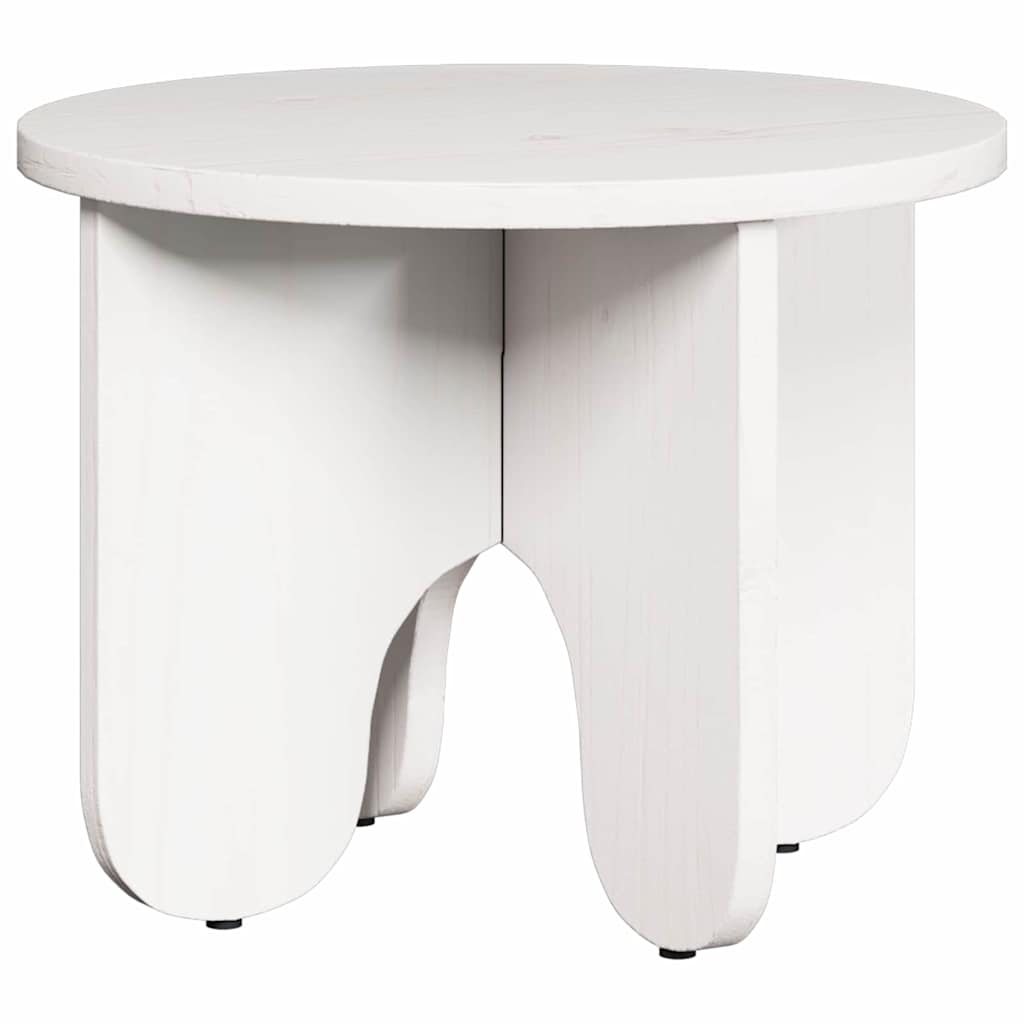 Tavolino da salotto 2 pcs Bianco Legno massello di pino