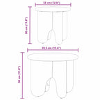 Tavolino da salotto 2 pcs Bianco Legno massello di pino