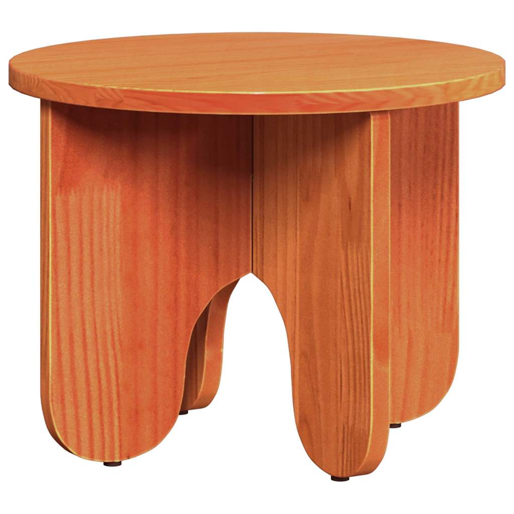 Tavolino da salotto 2 pcs Marrone cerato Legno massello di pino