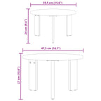 Tavolino da salotto 2 pcs Naturale Legno massello di pino