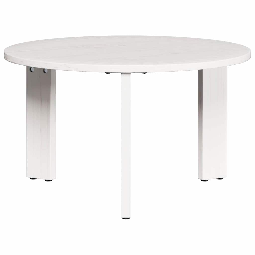 Tavolino da salotto 2 pcs Bianco Legno massello di pino