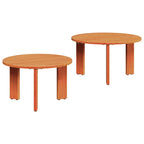 Tavolino da salotto 2 pcs Marrone cerato Legno massello di pino