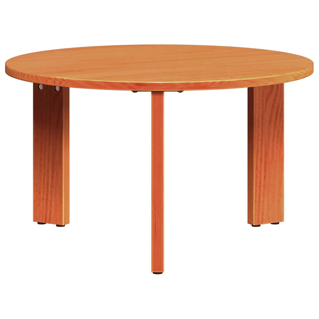 Tavolino da salotto 2 pcs Marrone cerato Legno massello di pino