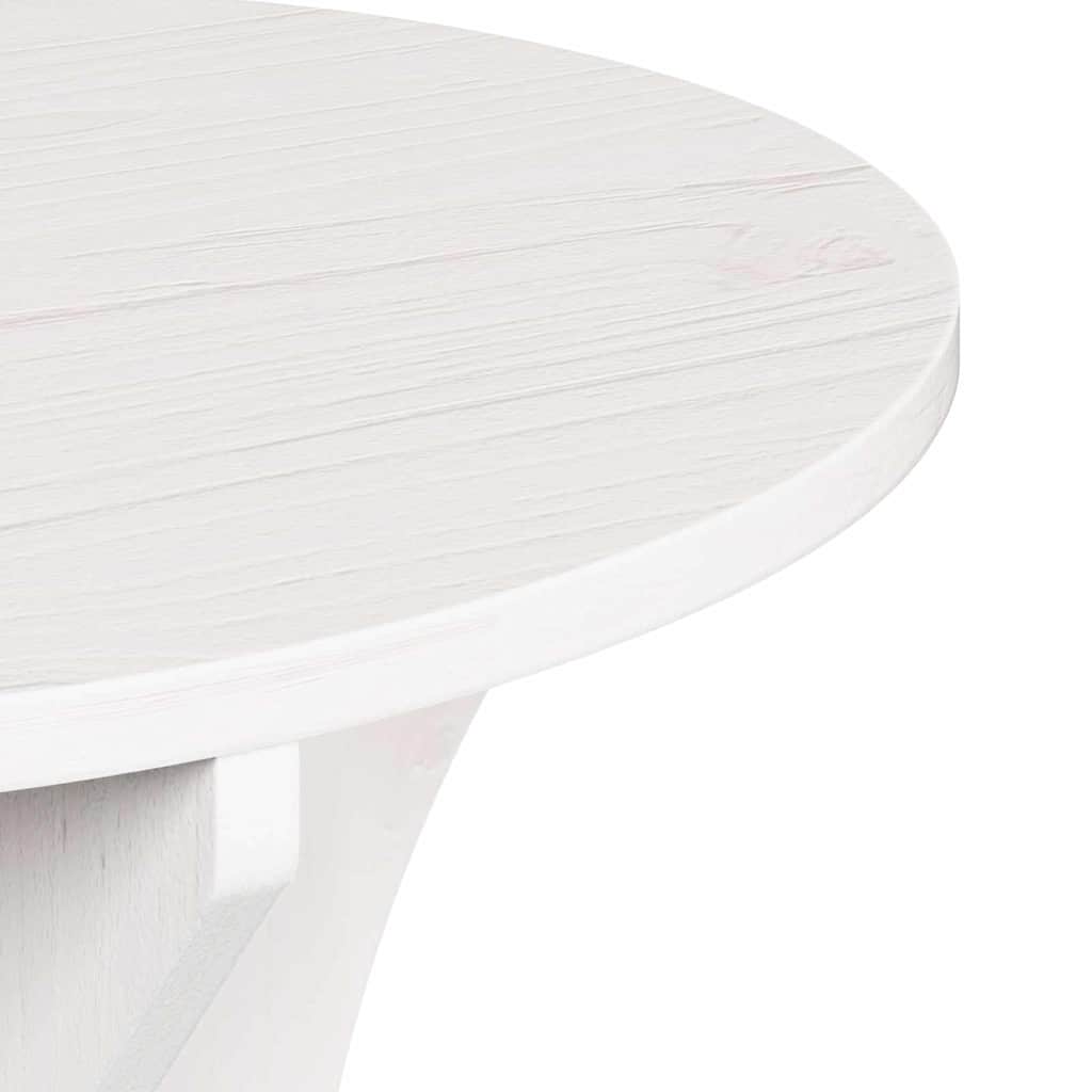 Tavolino da salotto 2 pcs Bianco Legno di pino massello