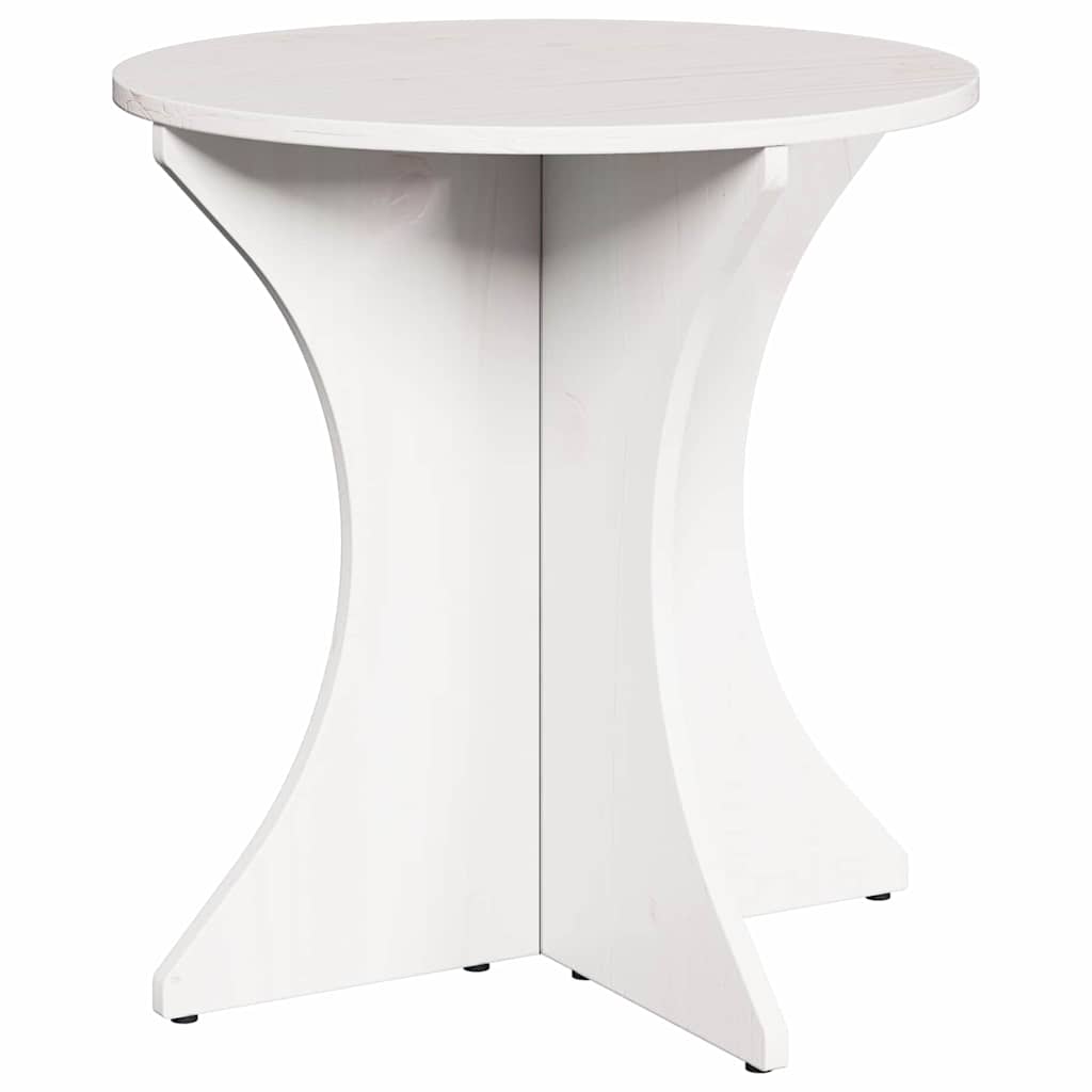 Tavolino da salotto 2 pcs Bianco Legno di pino massello