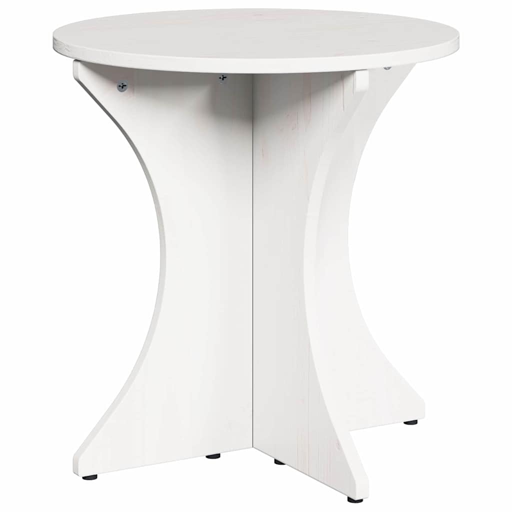 Tavolino da salotto 2 pcs Bianco Legno di pino massello