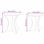 Tavolino da salotto 2 pcs Bianco Legno di pino massello
