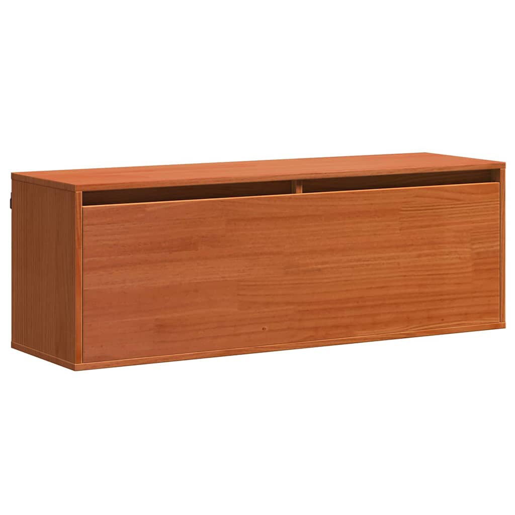 Armadietto a muro Marrone cerato 100 x 30 x 35 cm Pino massello