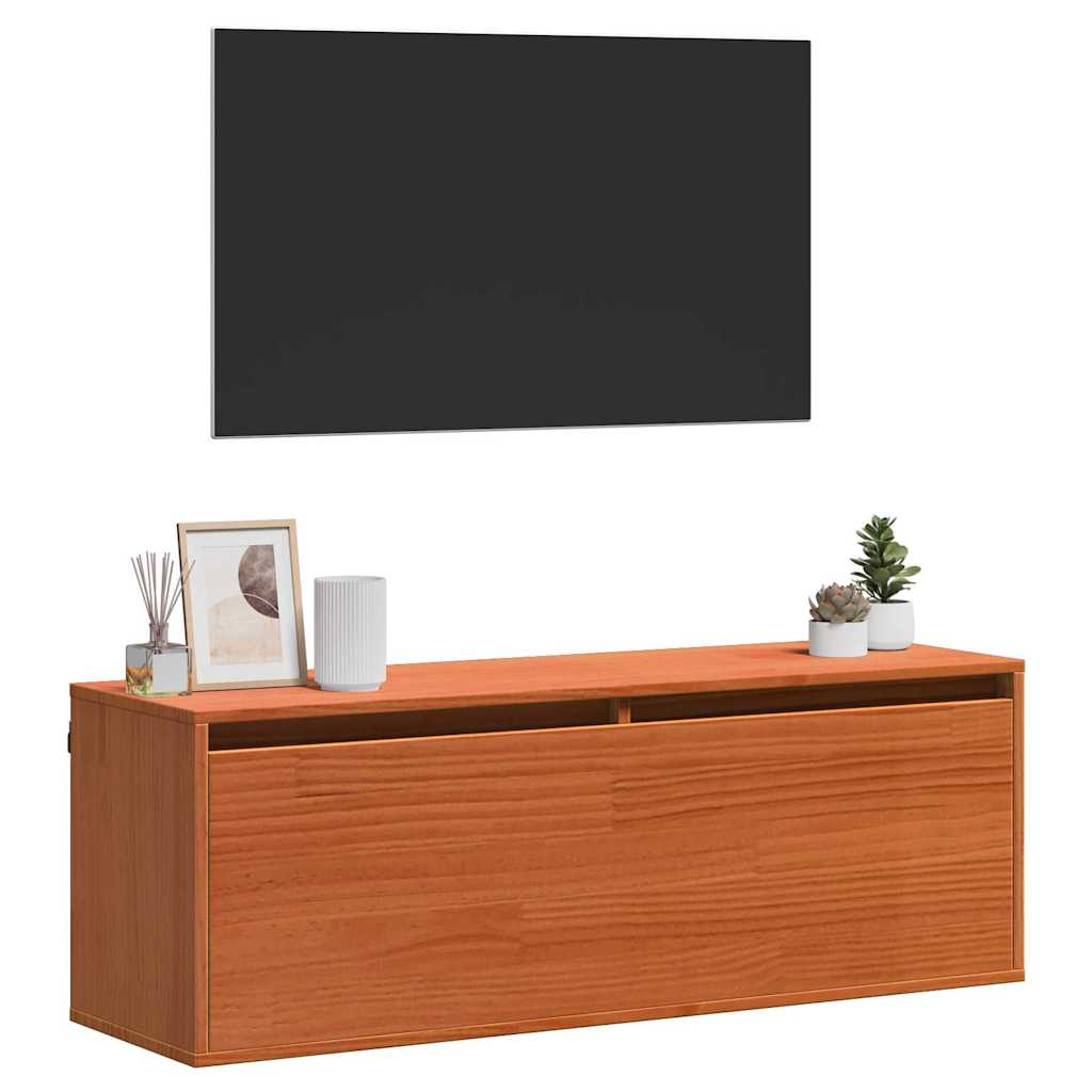 Armadietto a muro Marrone cerato 100 x 30 x 35 cm Pino massello