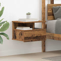 Comodino flottante con cassetto Legno vecchio 40 x 31 x 28 cm