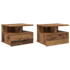 Comodino flottante 2 pcs Legno vecchio 40 x 31 x 28 cm