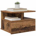 Comodino flottante 2 pcs Legno vecchio 40 x 31 x 28 cm