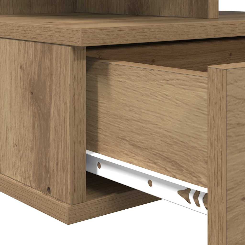Comodino flottante Rovere artigianale 40 x 31 x 28 cm